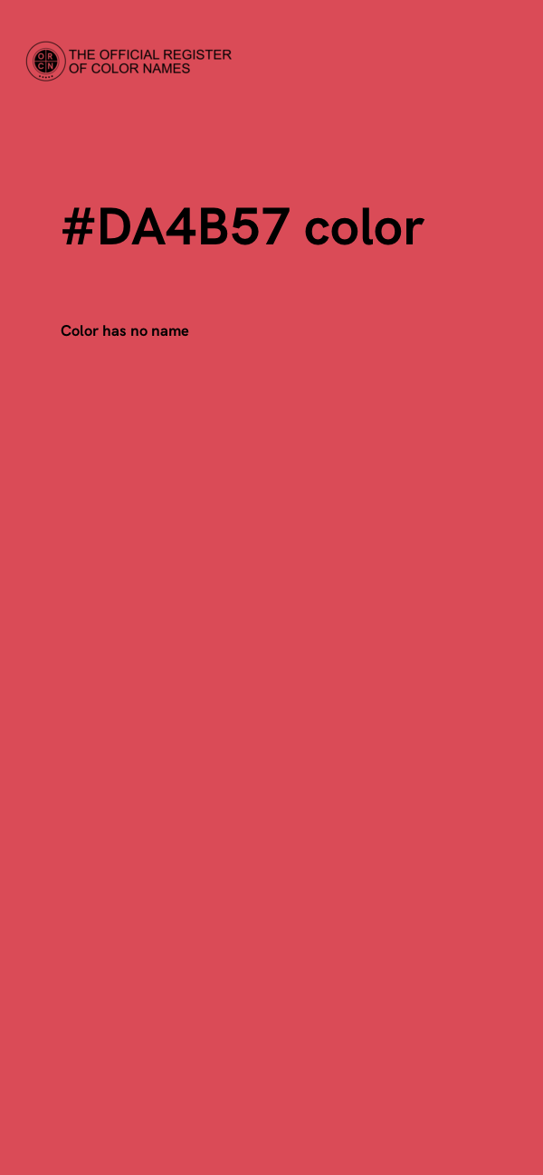 #DA4B57 color image