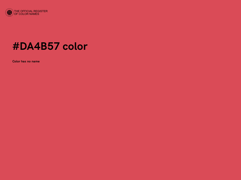 #DA4B57 color image