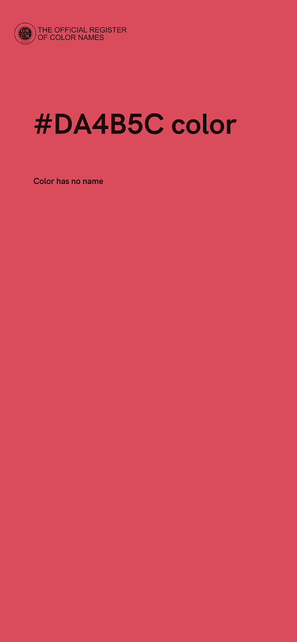 #DA4B5C color image