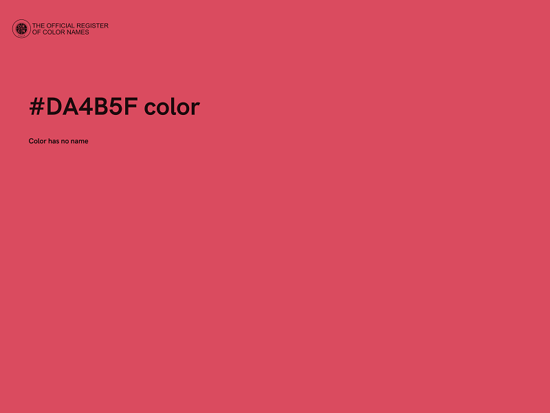 #DA4B5F color image