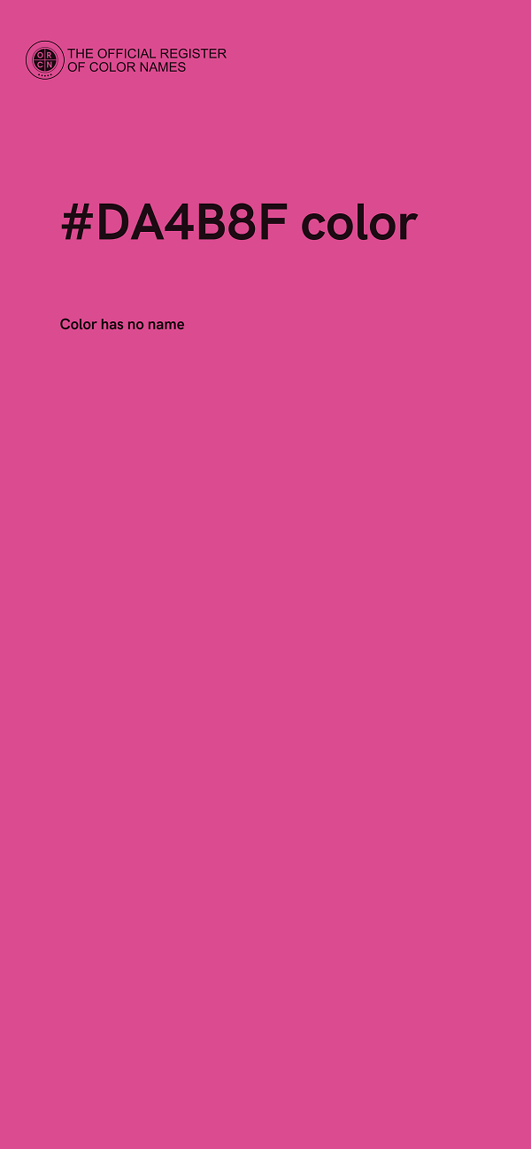 #DA4B8F color image