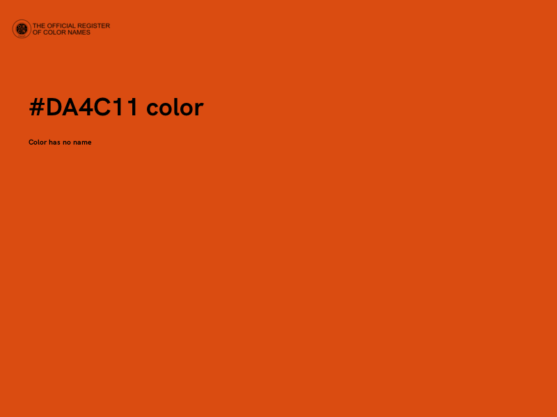 #DA4C11 color image