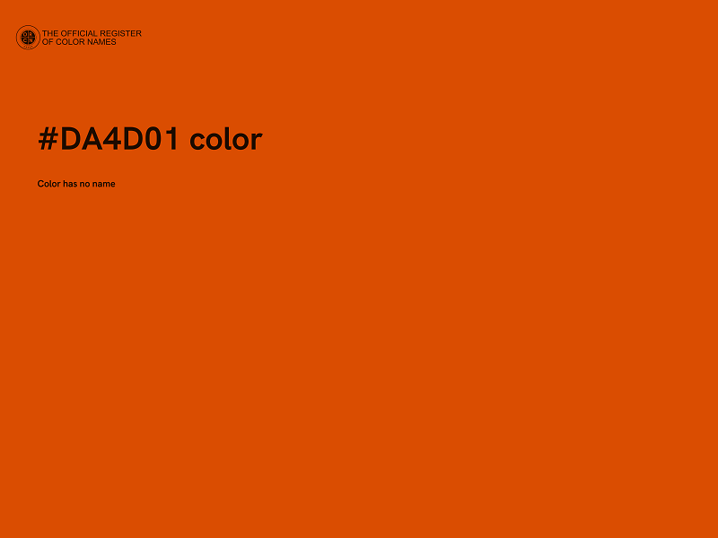 #DA4D01 color image