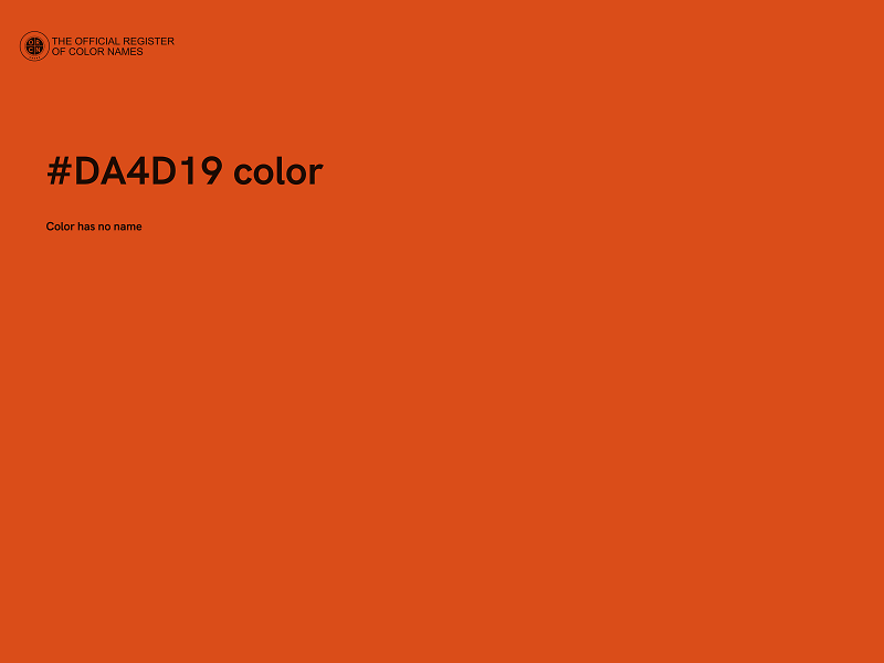 #DA4D19 color image