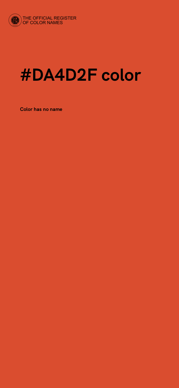 #DA4D2F color image