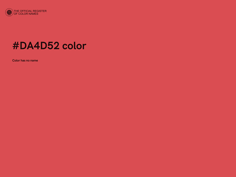 #DA4D52 color image