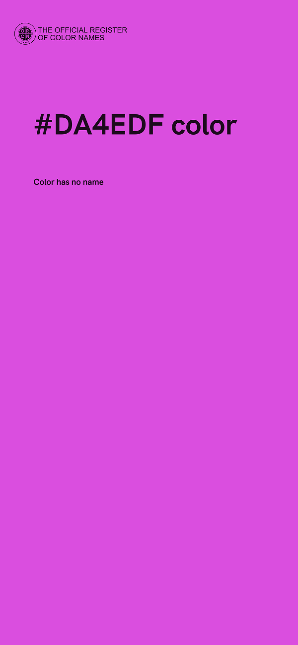 #DA4EDF color image