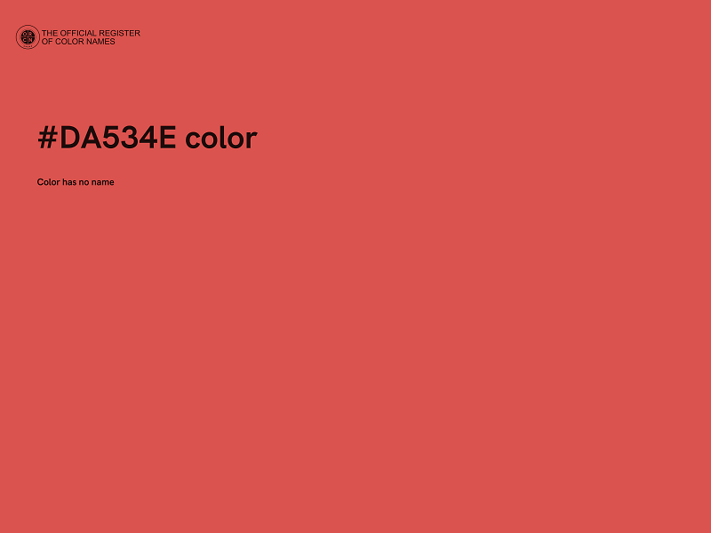 #DA534E color image