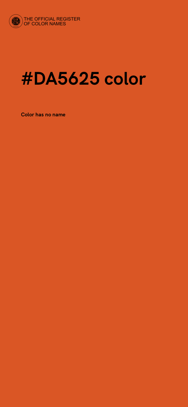 #DA5625 color image