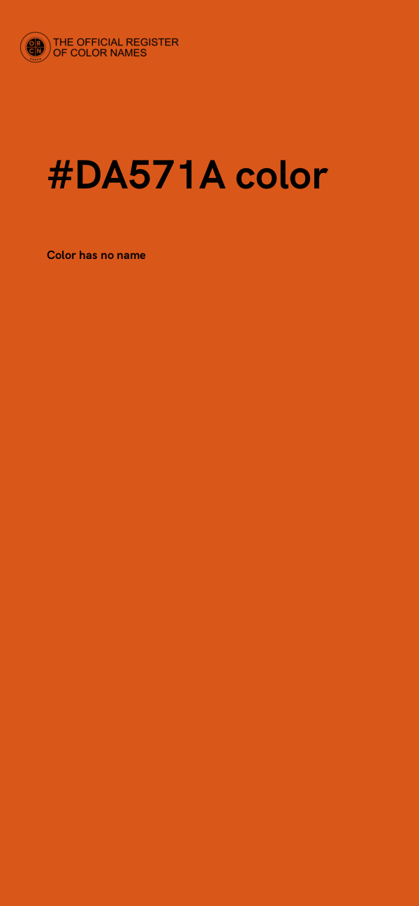 #DA571A color image