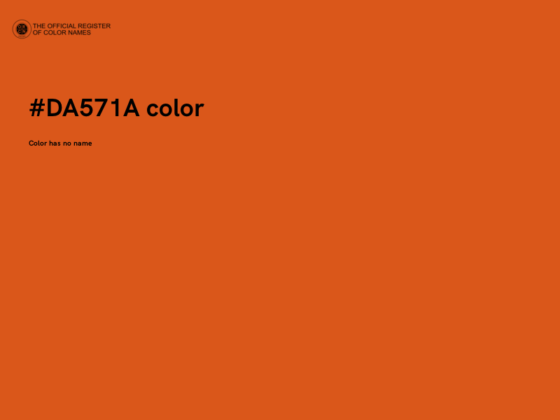 #DA571A color image