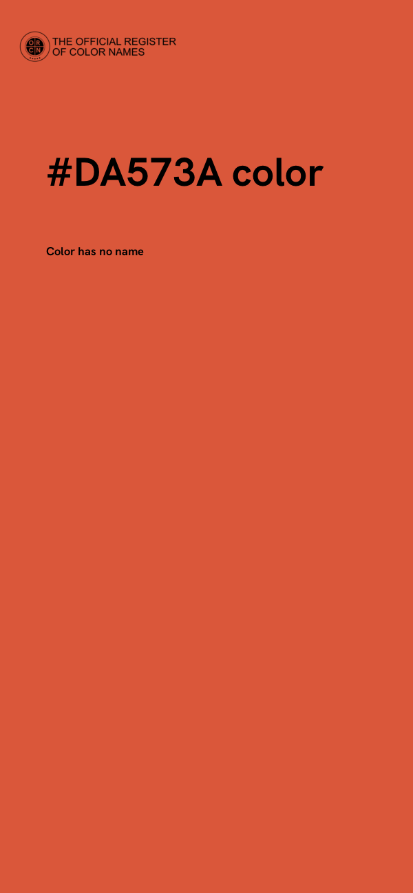 #DA573A color image