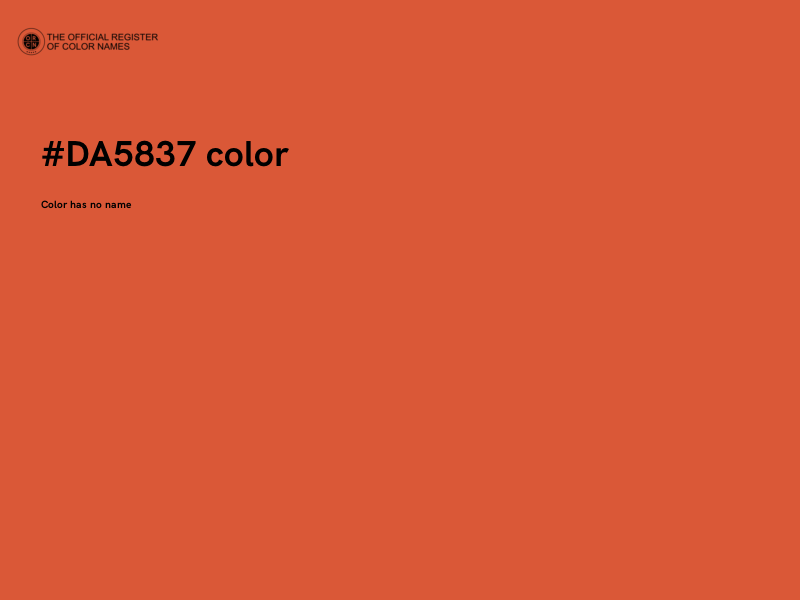 #DA5837 color image