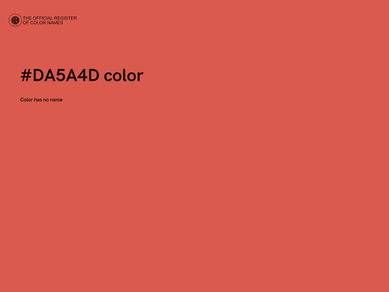#DA5A4D color image