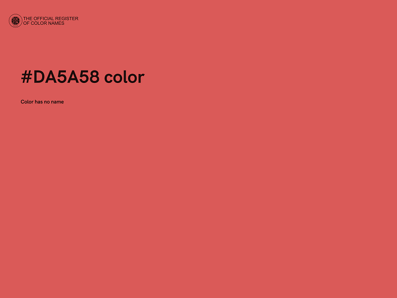 #DA5A58 color image