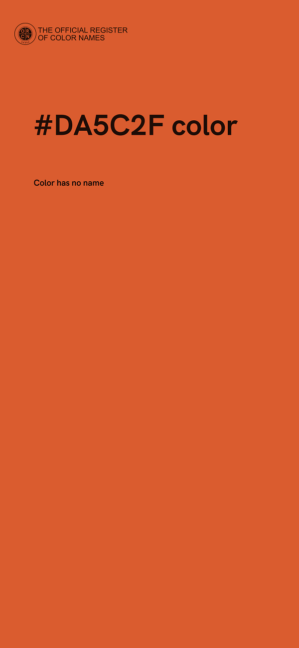 #DA5C2F color image