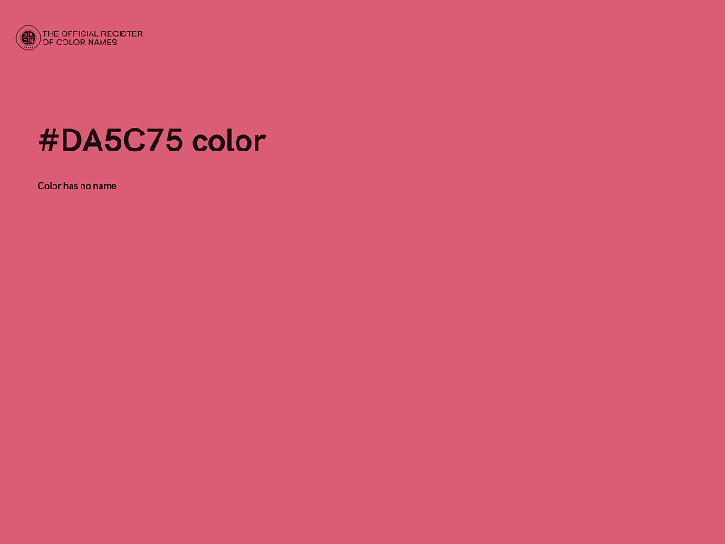 #DA5C75 color image