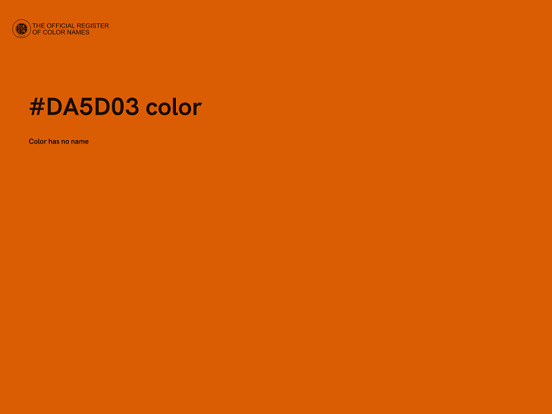 #DA5D03 color image