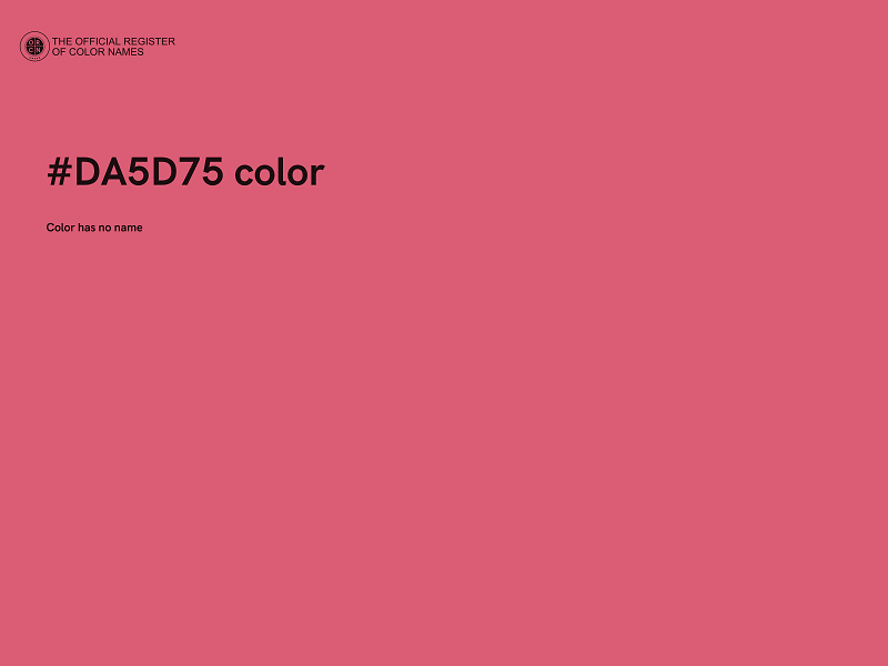 #DA5D75 color image