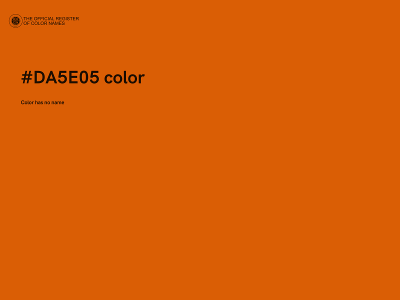 #DA5E05 color image
