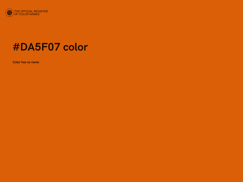 #DA5F07 color image