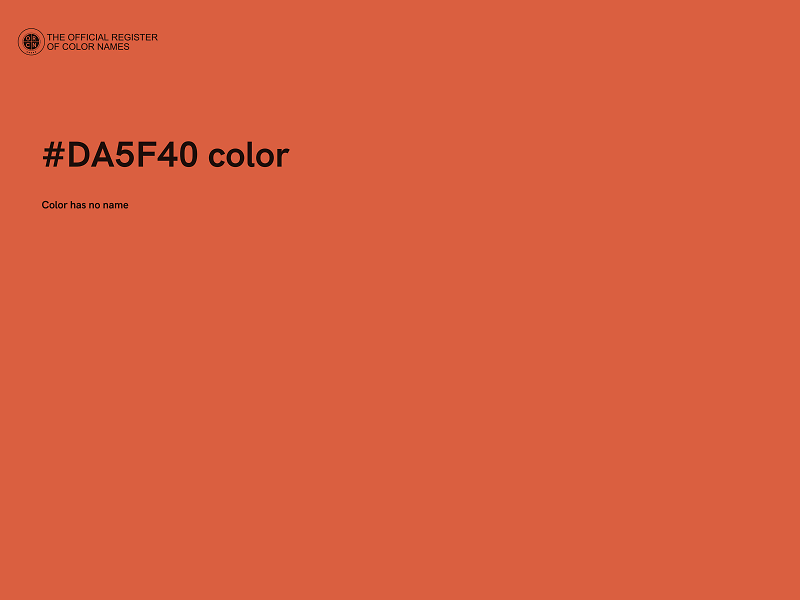 #DA5F40 color image