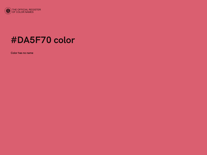 #DA5F70 color image