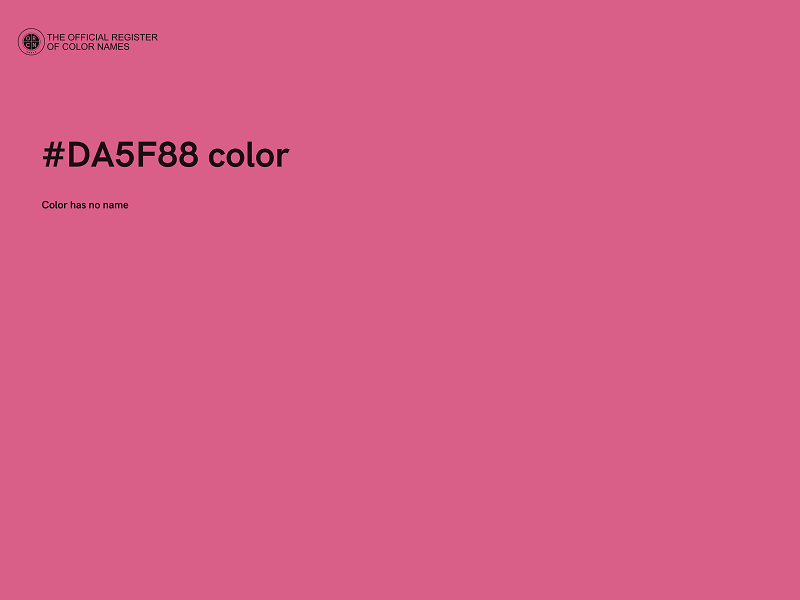 #DA5F88 color image