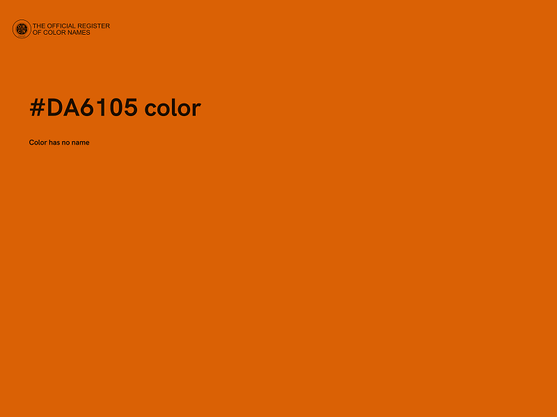 #DA6105 color image