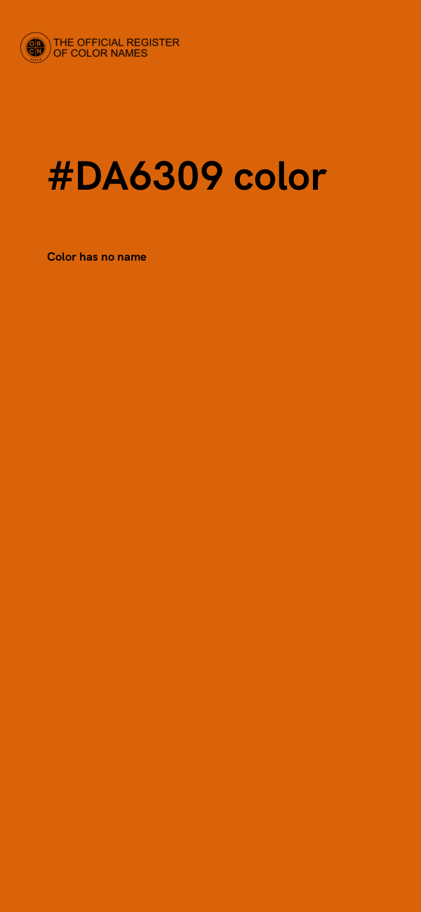 #DA6309 color image