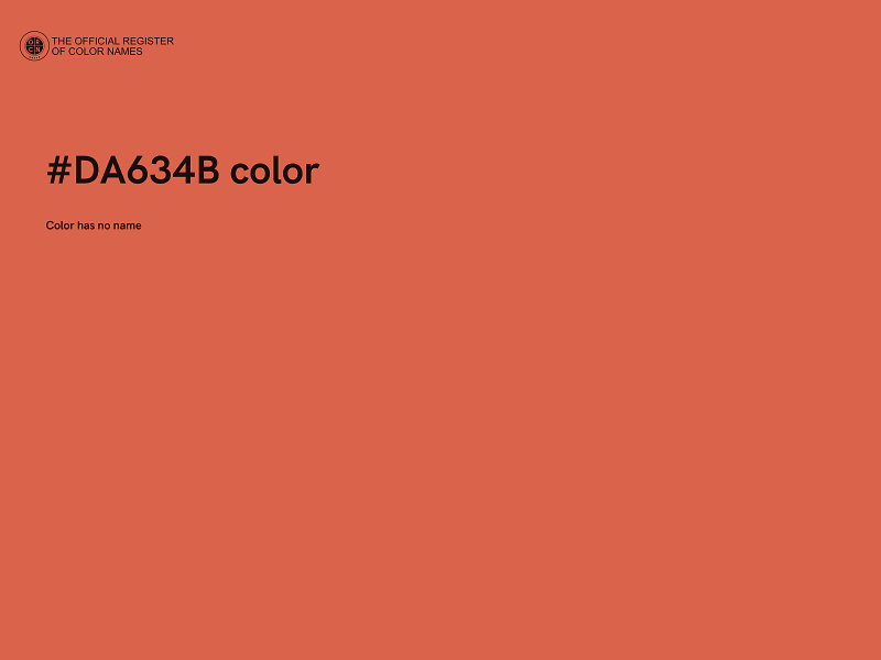 #DA634B color image