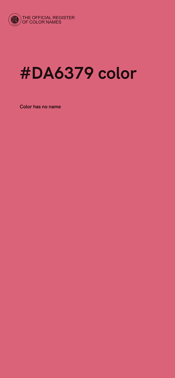 #DA6379 color image