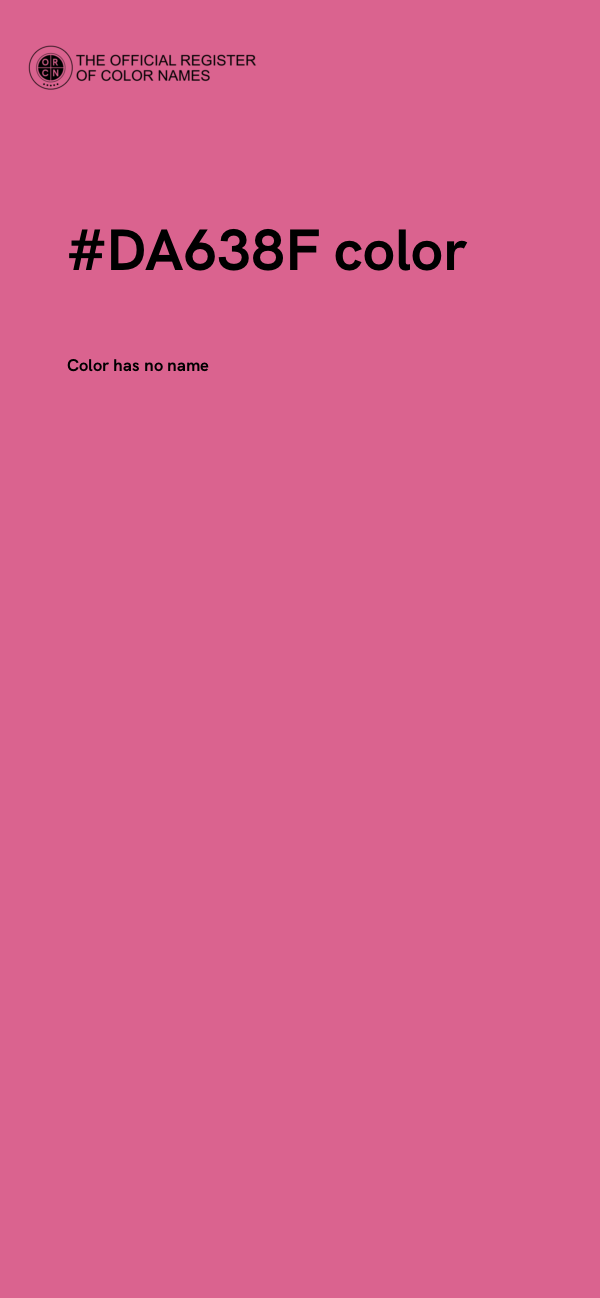 #DA638F color image