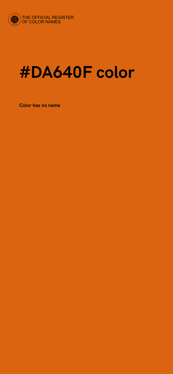 #DA640F color image