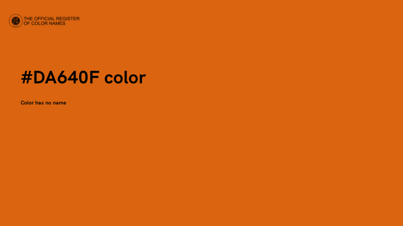 #DA640F color image