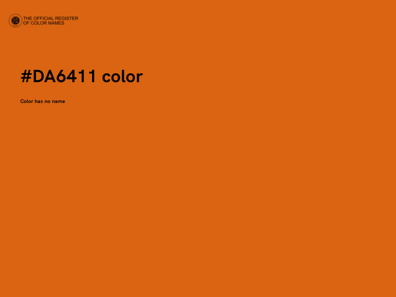 #DA6411 color image