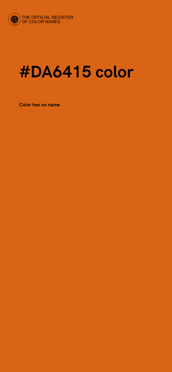 #DA6415 color image