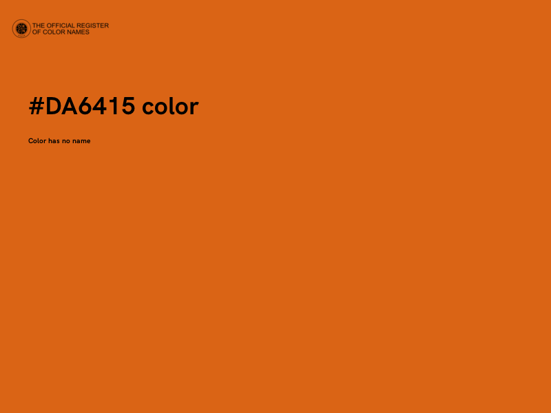 #DA6415 color image