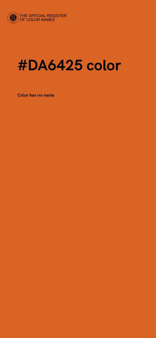 #DA6425 color image