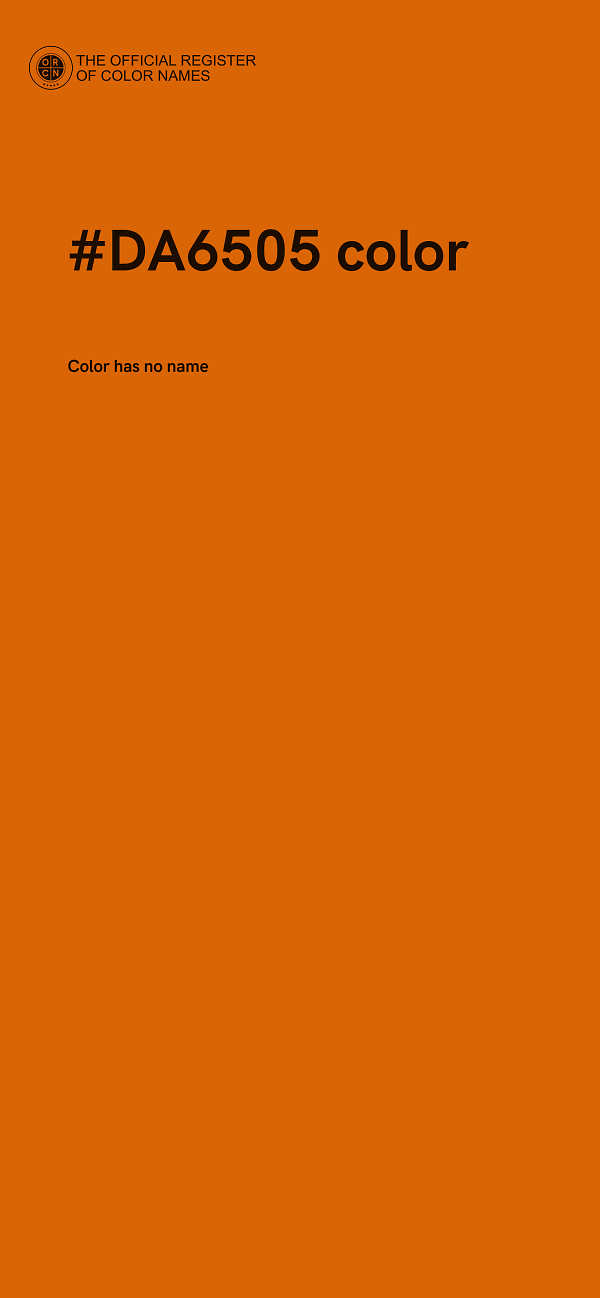 #DA6505 color image