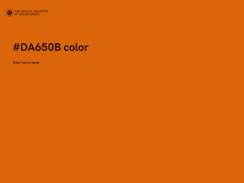 #DA650B color image