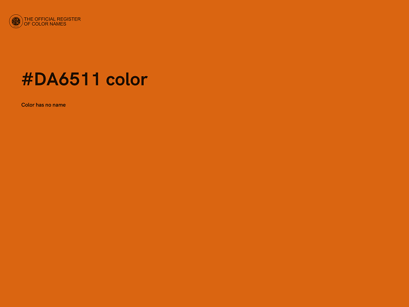 #DA6511 color image