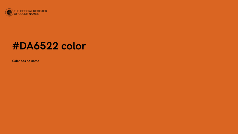 #DA6522 color image