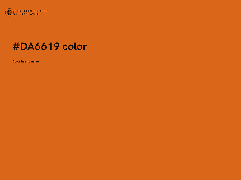 #DA6619 color image