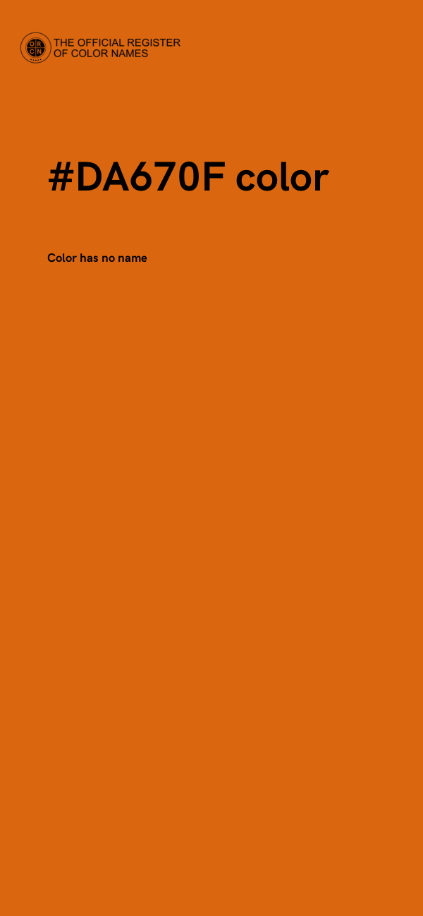 #DA670F color image