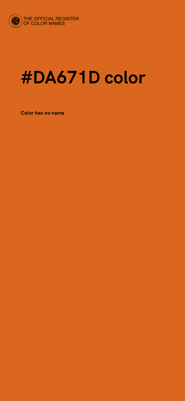 #DA671D color image