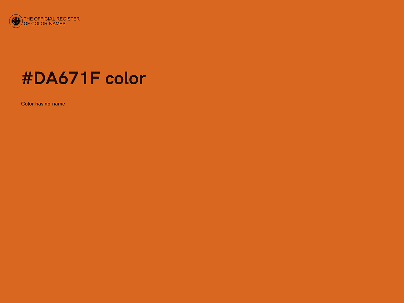 #DA671F color image