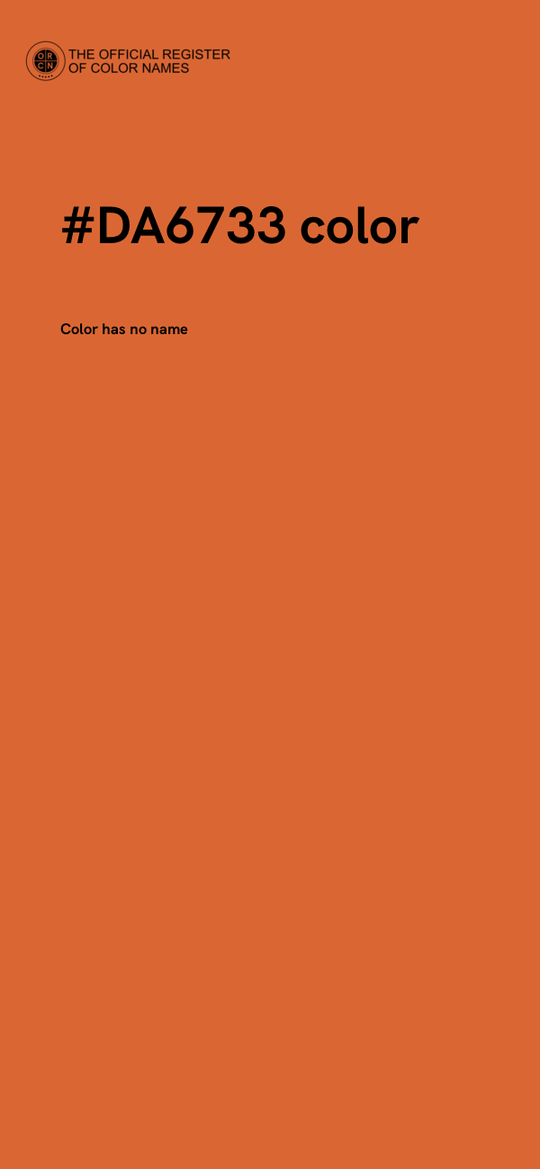 #DA6733 color image