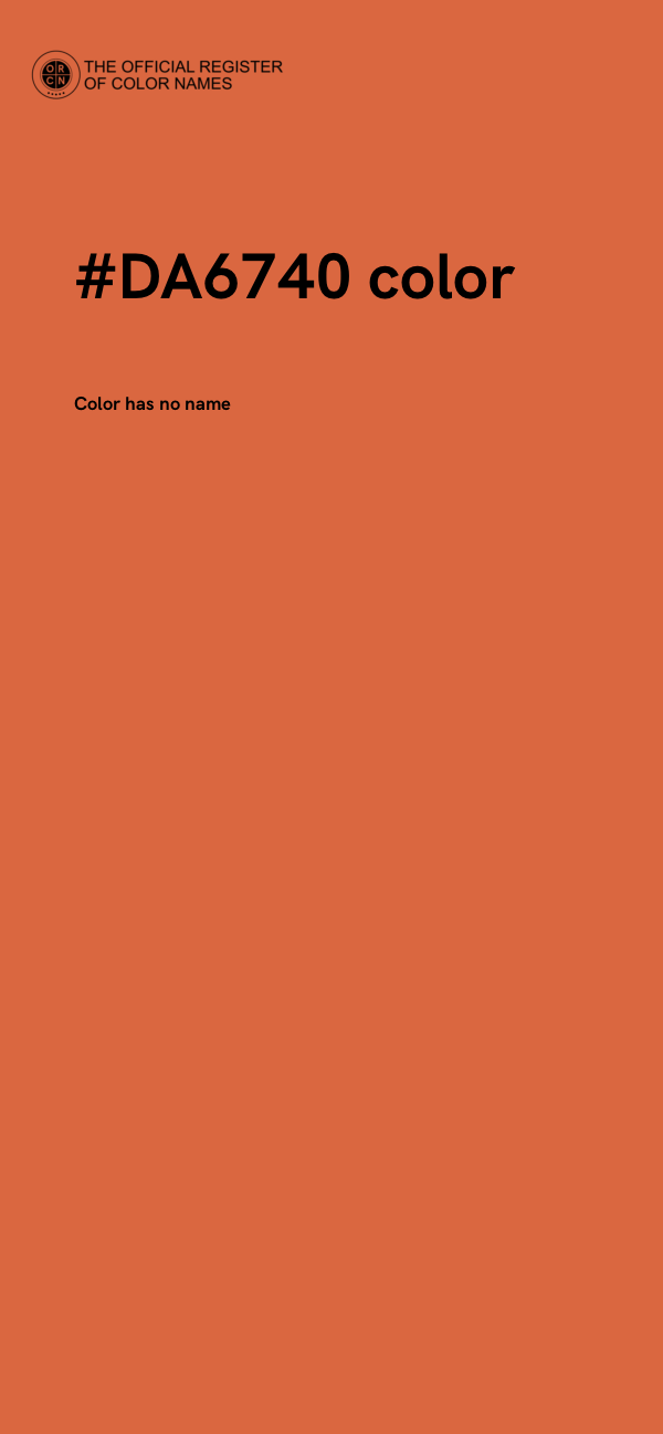 #DA6740 color image