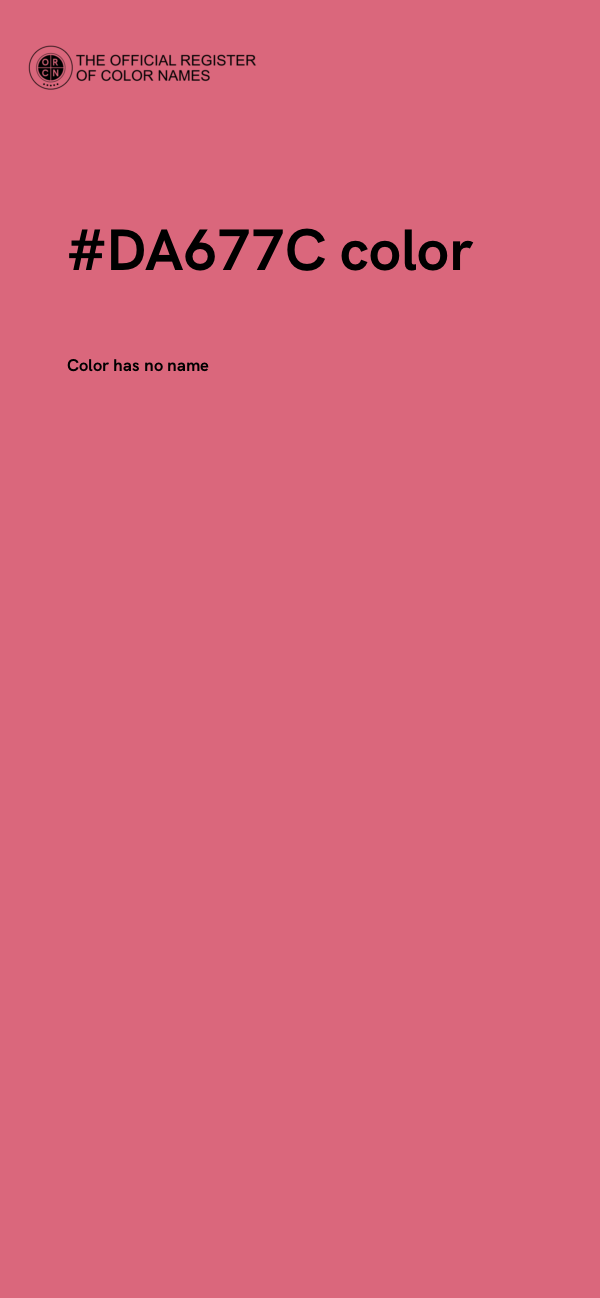 #DA677C color image